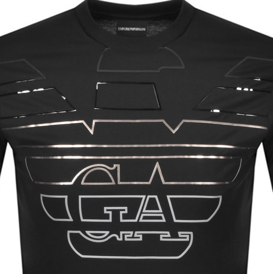 Alternative Image for ProductEmporio Armani Crew Neck Logo T Shirt Black3